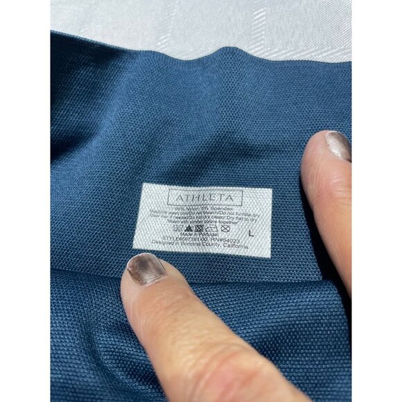 Athleta Women's Wide Band High Waist Nylon Tights Blue Size L - Picture 4 of 4